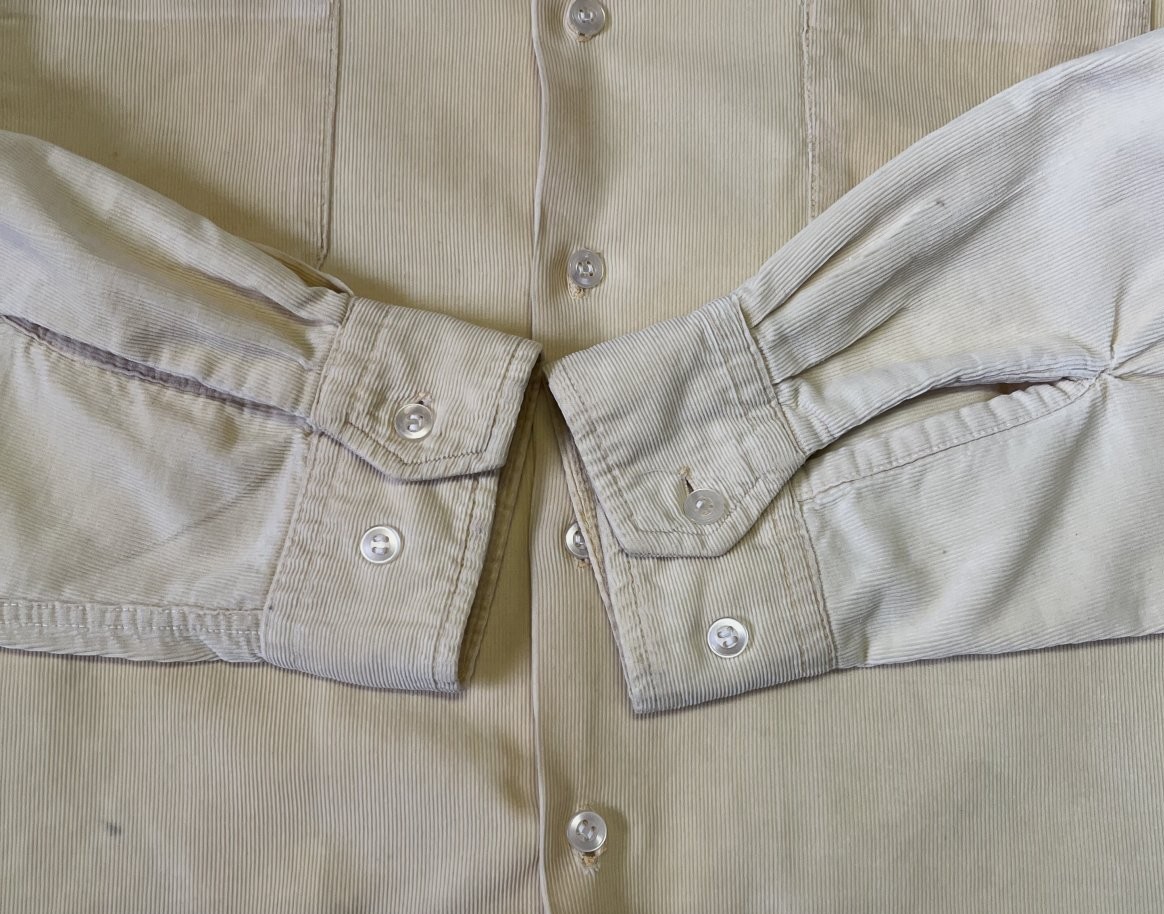 画像: 60'S GIMBELS コーデュロイ オープンカラーシャツ クリーム (VINTAGE)
