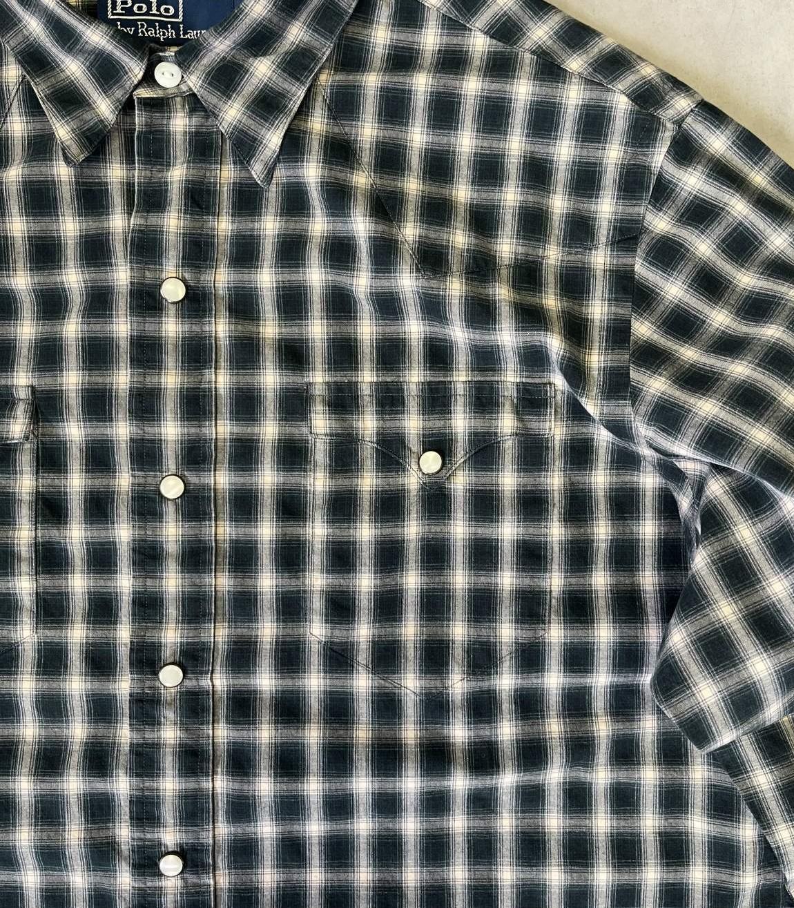 画像3: 90'S RALPH LAUREN "CLASSIC WESTERN" ポプリン 長袖 ウエスタンシャツ チェック柄 (VINTAGE)