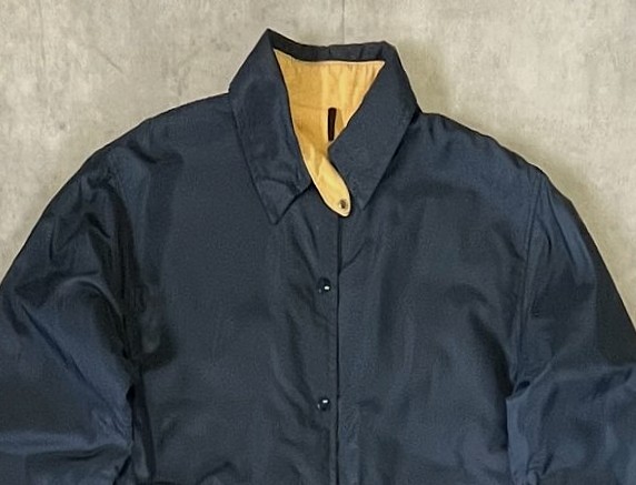 画像: 70'S LL Bean 筆記体タグ チンスト付き ナイロン コーチジャケット ネイビー USA製 (VINTAGE)