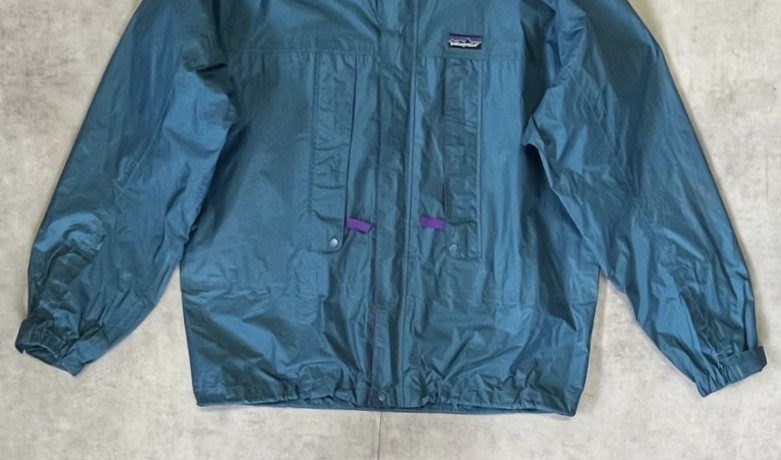 画像: 90'S PATAGONIA "RAINFORCE JACKET" 旧タグ リップストップナイロン シェルジャケット ティール /パープル (VINTAGE)