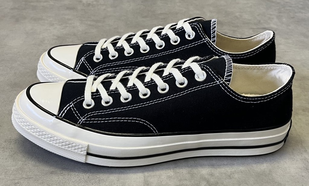 画像2: CONVERSE "CT70" キャンバス 三ツ星ヒールパッチ ローカット ブラック 箱付き (NEW)