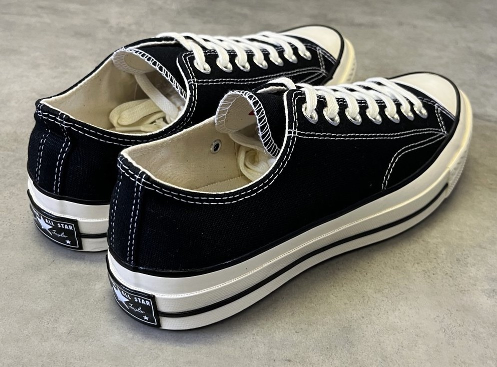 画像3: CONVERSE "CT70" キャンバス 三ツ星ヒールパッチ ローカット ブラック 箱付き (NEW)