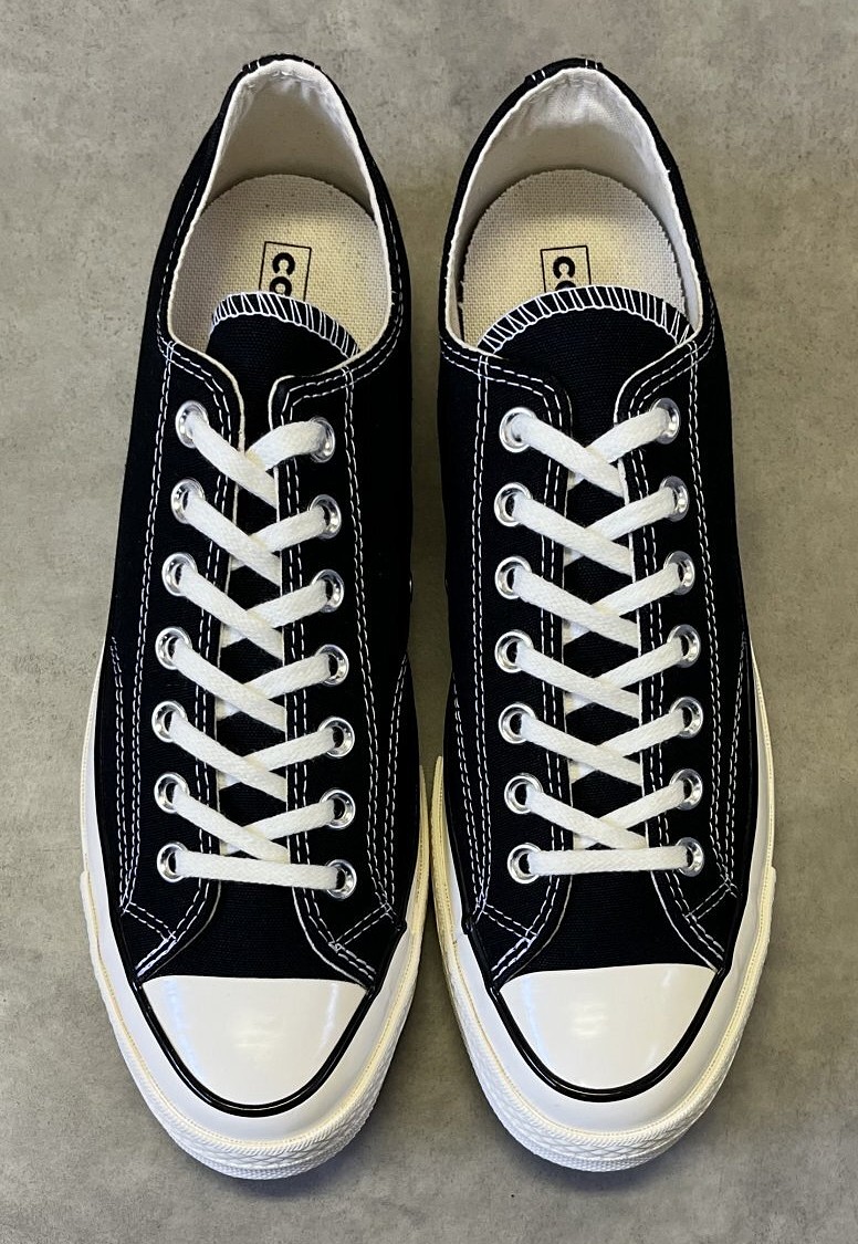 画像: CONVERSE "CT70" キャンバス 三ツ星ヒールパッチ ローカット ブラック 箱付き (NEW)