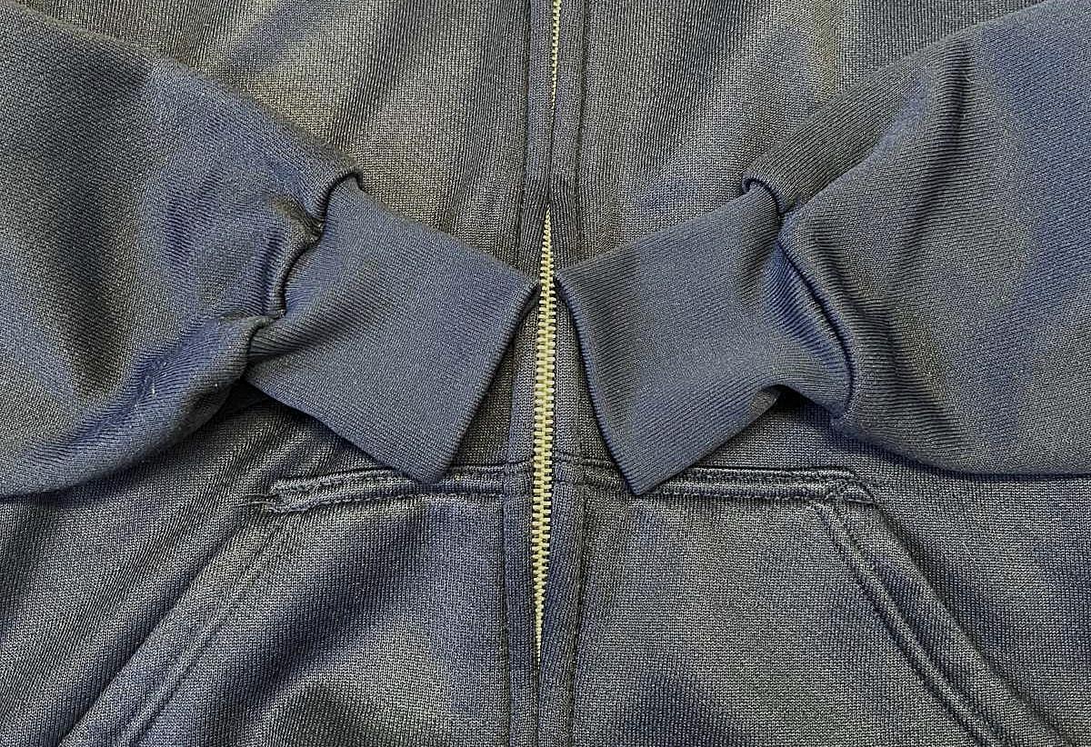 画像: 90'S WEAR GUARD 裏地サーマル フルジップ ダブルフェイス スウェットパーカー ネイビー YKKアルミジップ USA製 (DEADSTOCK)