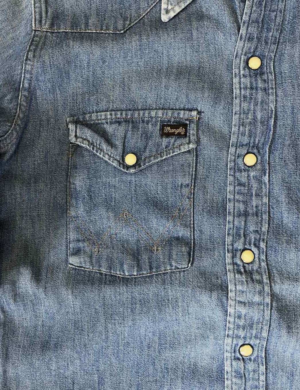 画像: 70'S WRANGLER "27MW" 白タグ デニム ウエスタンシャツ インディゴ USA製 (VINTAGE)