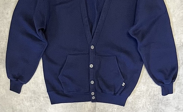 画像: 90'S RUSSELL ATHLETIC スウェット カーディガン ネイビー USA製 (VINTAGE)