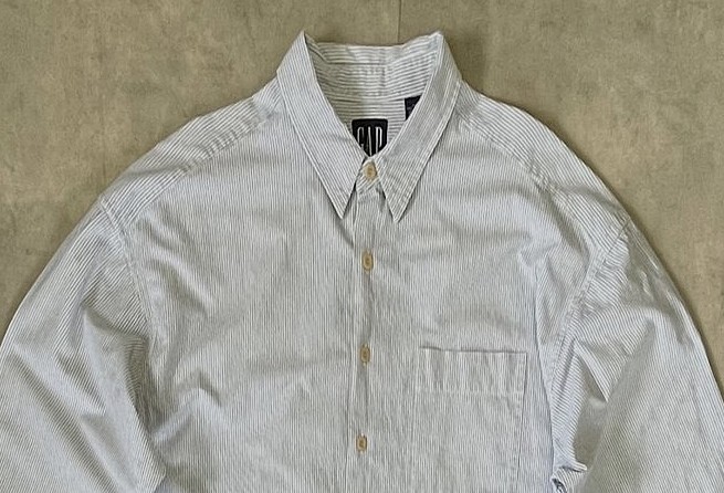画像: 90'S GAP 旧タグ コットンシャツ ストライプ (VINTAGE)