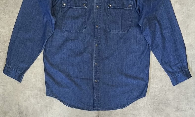 画像: 90'S LL Bean スナップボタン デニムシャツ インディゴ (VINTAGE)
