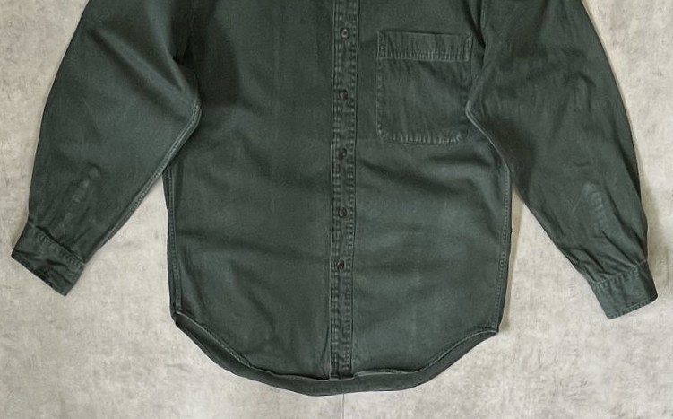 画像: 90'S GAP 旧タグ ツイルシャツ ダークグリーン (VINTAGE)