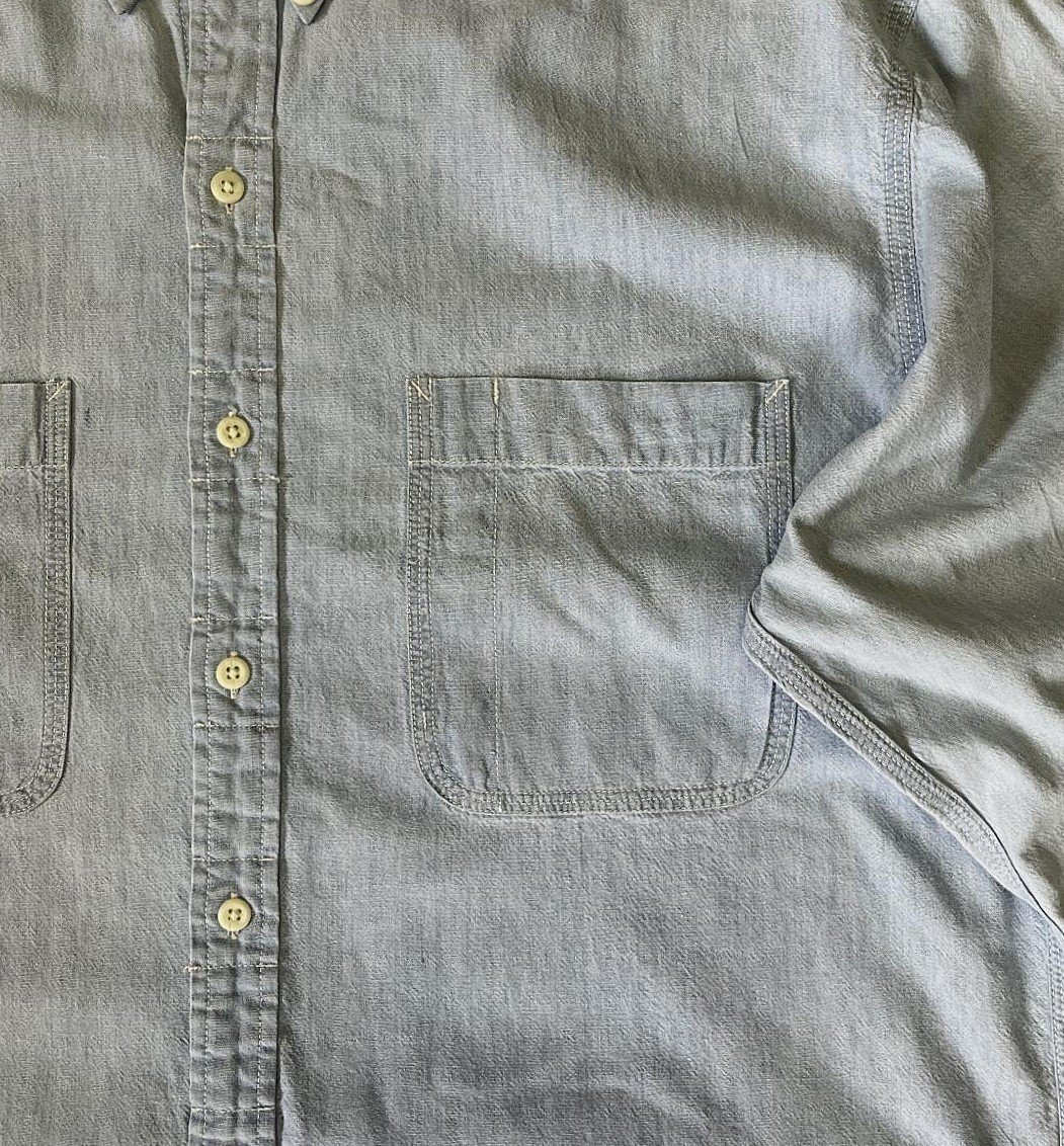 画像: 90'S GAP 旧タグ シャンブレー BDシャツ ライトブルー (VINTAGE)