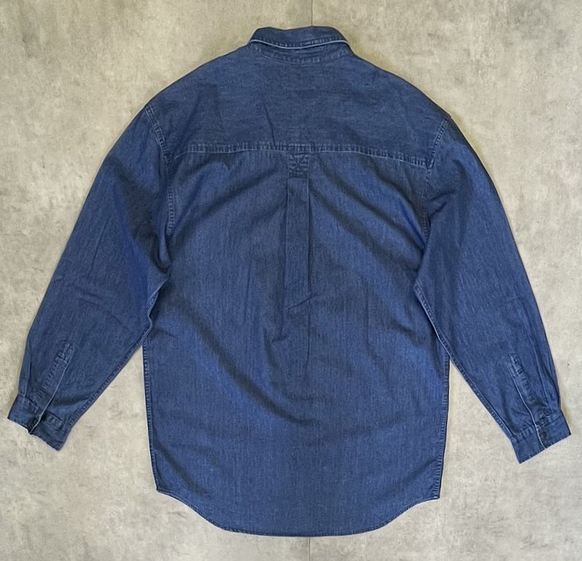 画像3: 90'S LL Bean スナップボタン デニムシャツ インディゴ (VINTAGE)