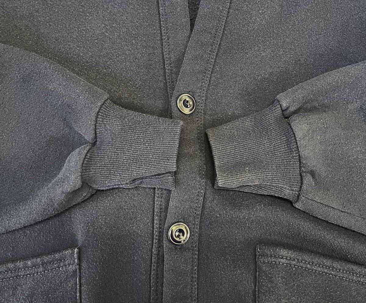 画像: 80'S JERZEES スウェット カーディガン 無地 ネイビー USA製 (VINTAGE)