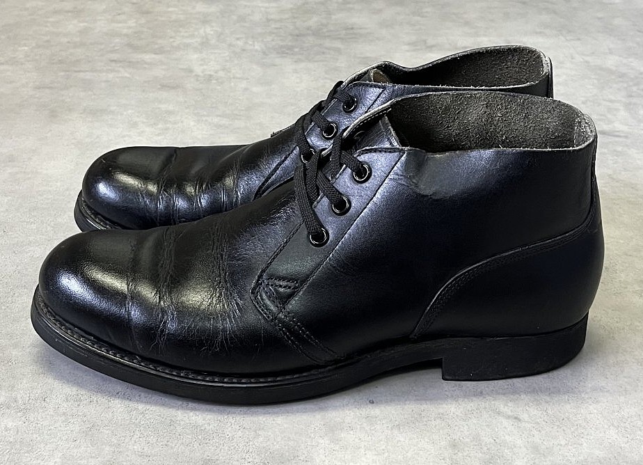 画像2: 60'S アメリカ軍 US NAVY "BELLEVILLE SHOE MFG CO製" 3アイレット スチール無し レザー チャッカブーツ (VINTAGE)