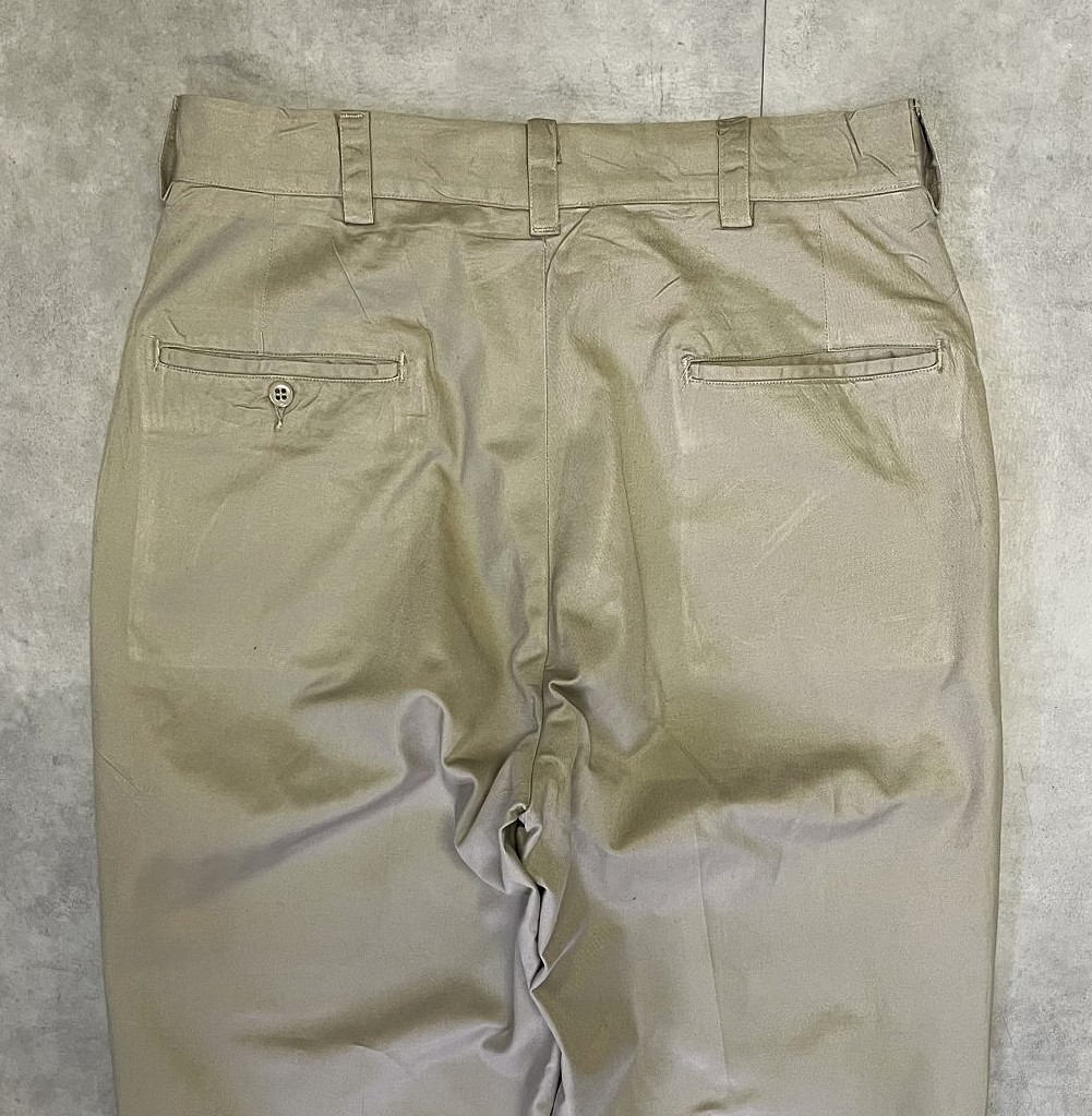 画像: 60'S アメリカ軍 USAF コットン100% チノパンツ RAPIDアルミジップ (VINTAGE)