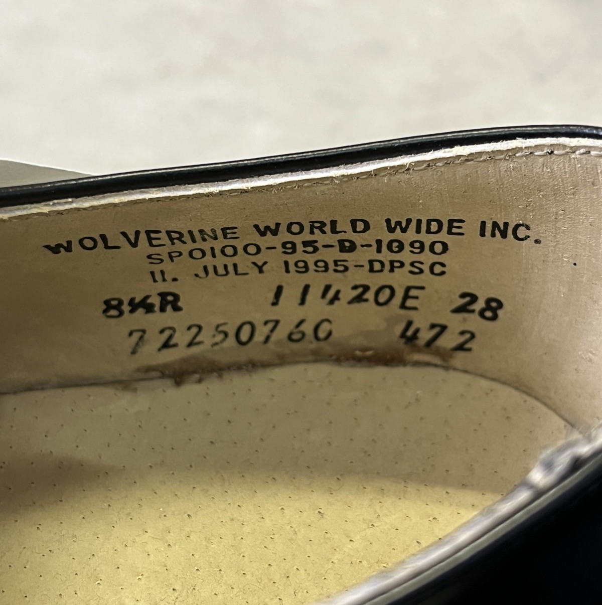 画像: 90'S アメリカ軍 US NAVY "WOLVERINE WORLD WIDE INC製" ラバーソール サービスシューズ (DEADSTOCK)