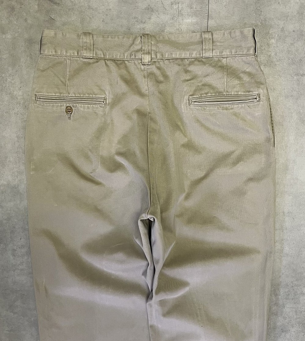 画像: 60'S アメリカ軍 US ARMY コットン100% チノパンツ TALONアルミジップ (VINTAGE)