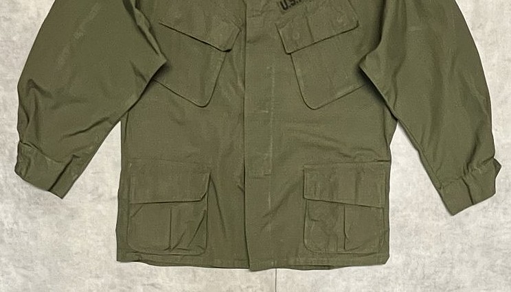 画像: 60'S アメリカ軍 US ARMY "JUNGLE FATIGUE" リップストップ ファティーグジャケット L-SHORT (DEADSTOCK)