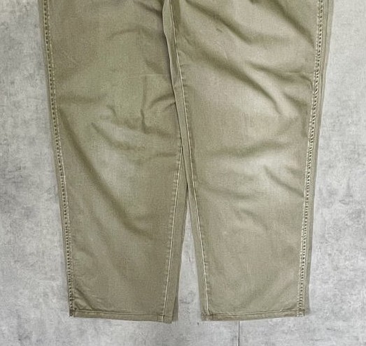 画像: 90'S RALPH LAUREN "ボックスロゴ" ツープリーツ チノパンツ オリーブ USA製 (VINTAGE)