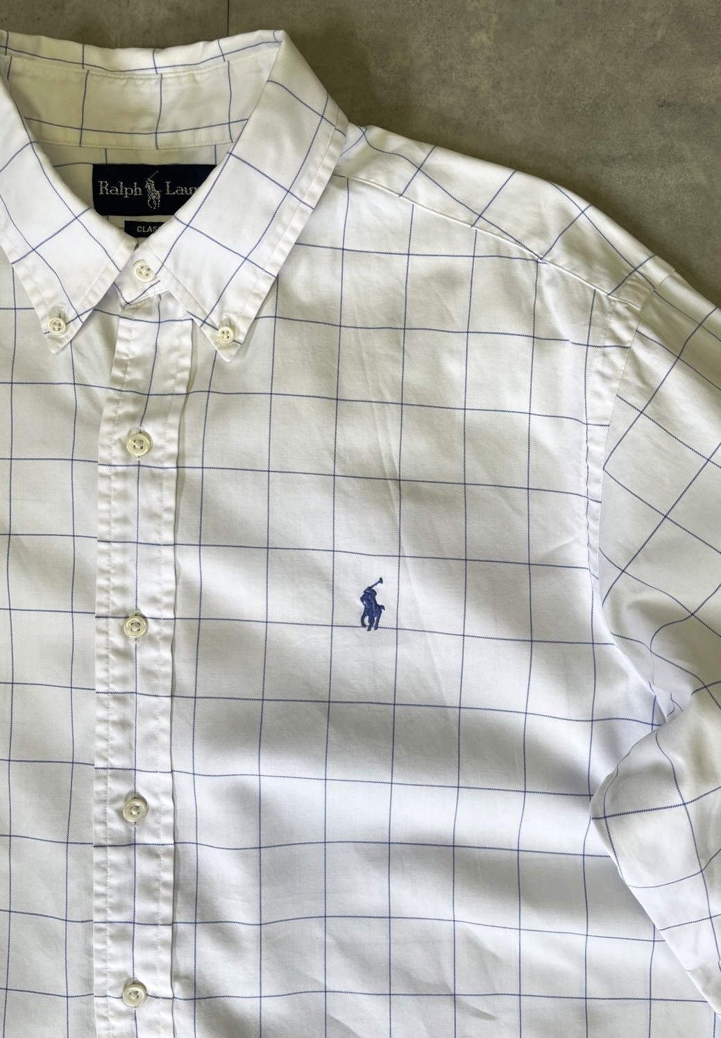 画像: 90'S RALPH LAUREN "CLASSIC FIT" ピンオックス BDシャツ グラフチェック (VINTAGE)