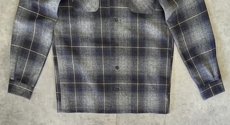 画像: 00'S PENDLETON "BOARD SHIRT" ウール オープンカラーシャツ オンブレチェック (DEADSTOCK)