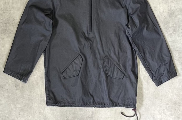 画像: 00'S J.CREW 旧タグ コーティングコットン デッキパーカー ブラック (VINTAGE)