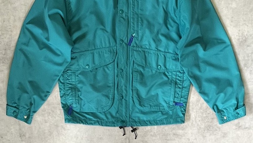 画像: 90'S LL Bean ナイロン バギーズジャケット グリーン/ブルー USA製 (VINTAGE)