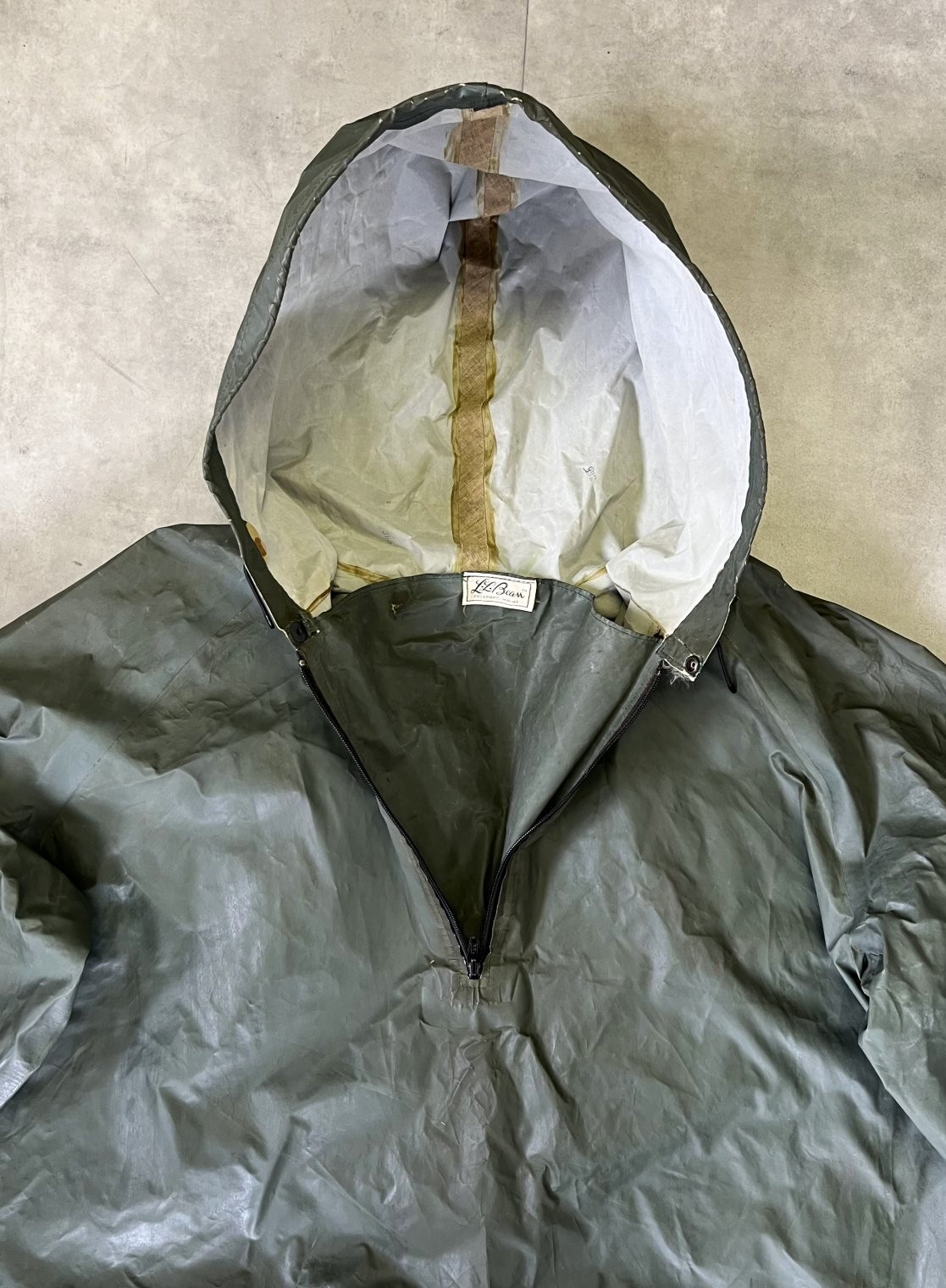 画像: 70'S LL Bean "筆記体タグ" デッキパーカー オリーブ (VINTAGE)