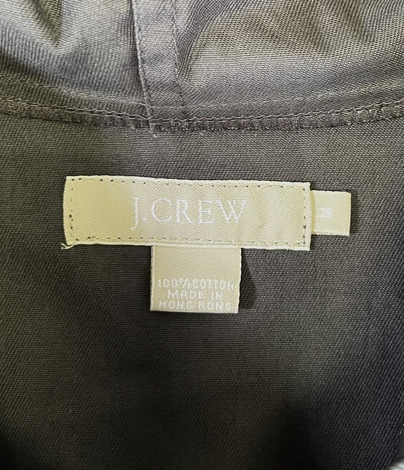 画像2: 00'S J.CREW 旧タグ コーティングコットン デッキパーカー ブラック (VINTAGE)