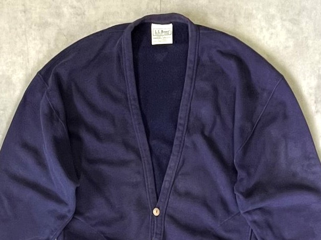 画像: 80'S LL Bean by RUSSELL ATHLETIC スウェットカーディガン ナス紺 USA製 (VINTAGE)