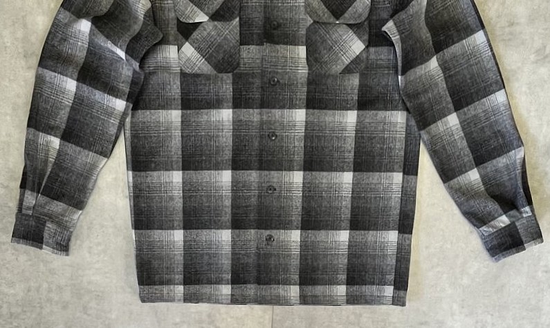 画像: 00'S PENDLETON "BOARD SHIRT" ウール オープンカラーシャツ オンブレチェック (DEADSTOCK)