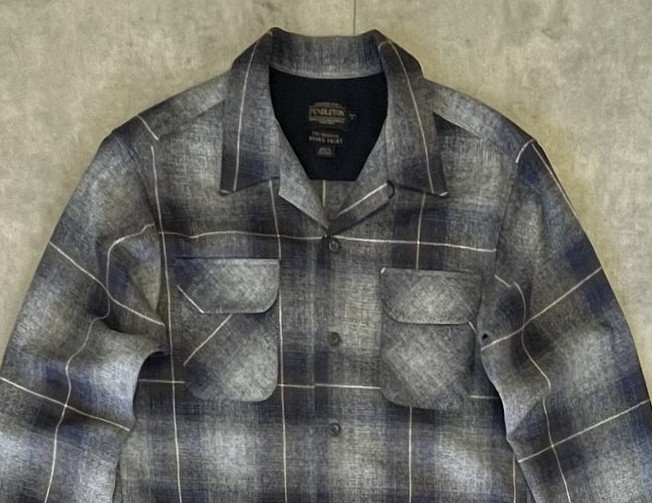 画像: 00'S PENDLETON "BOARD SHIRT" ウール オープンカラーシャツ オンブレチェック (DEADSTOCK)