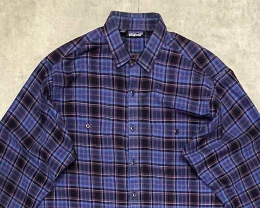 画像: 90'S PATAGONIA 旧タグ コットン 長袖シャツ チェック柄 ポルトガル製 (VINTAGE)