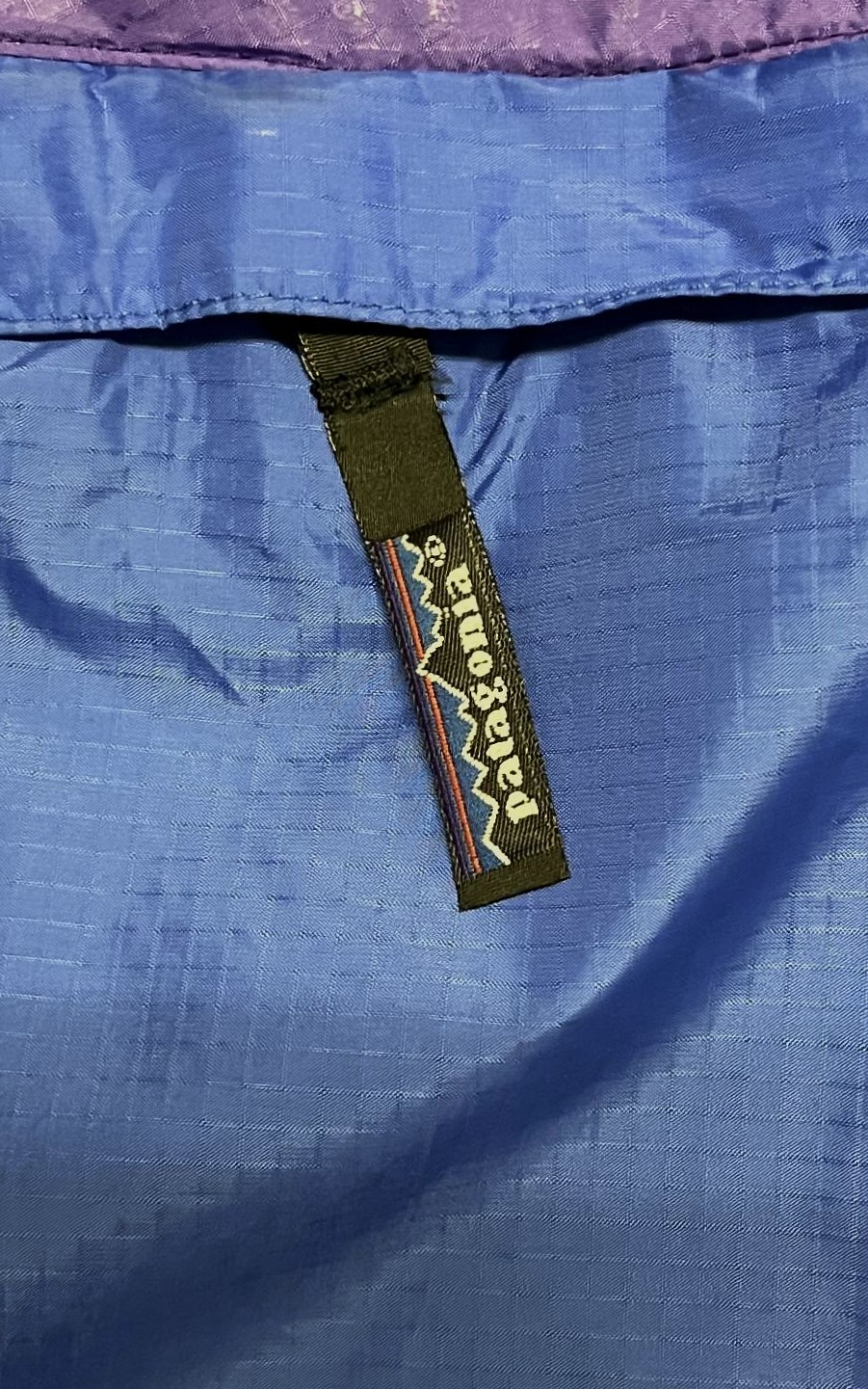 画像3: 90'S PATAGONIA 旧タグ "FEATHER WEIGHT SHELL PULLOVER" リップストップ アノラック パープル/ブルー (VINTAGE)