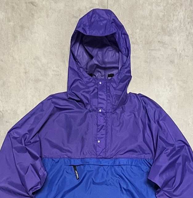 画像: 90'S PATAGONIA 旧タグ "FEATHER WEIGHT SHELL PULLOVER" リップストップ アノラック パープル/ブルー (VINTAGE)