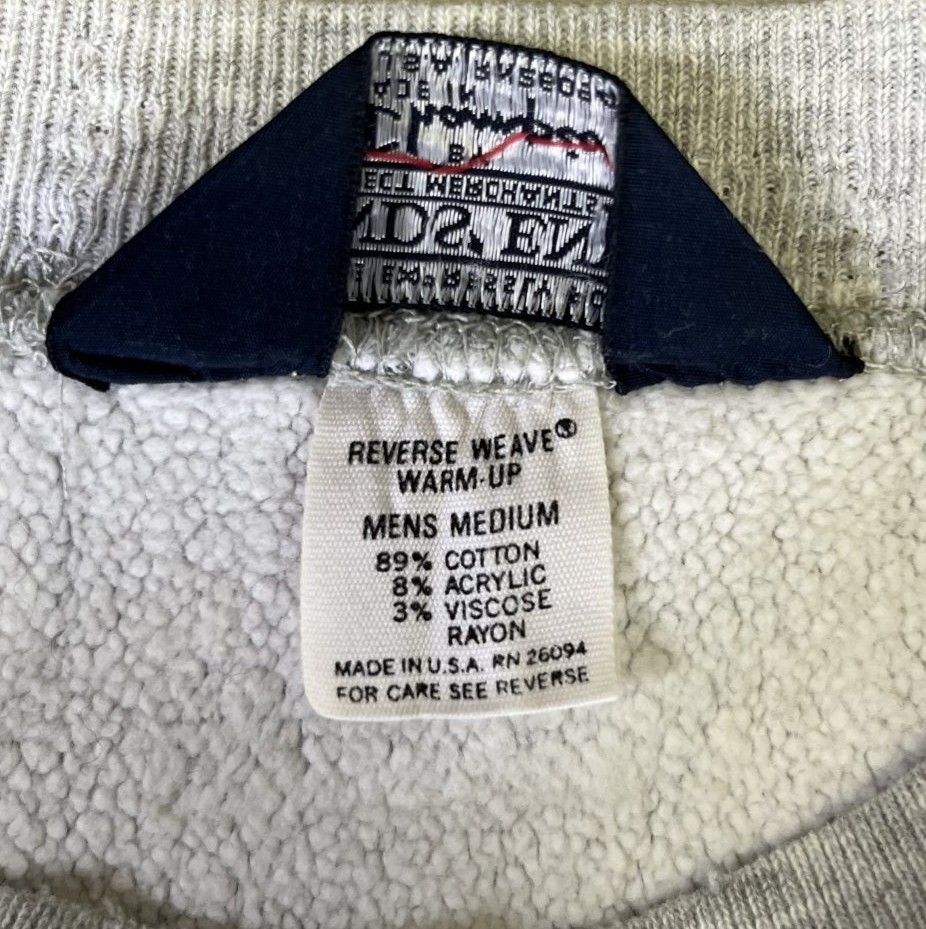 画像3: 80'S CHAMPION x LANDS' END 三角タグ 目無し リバースウィーブ 無地 ヘザーグレー USA製 (VINTAGE)