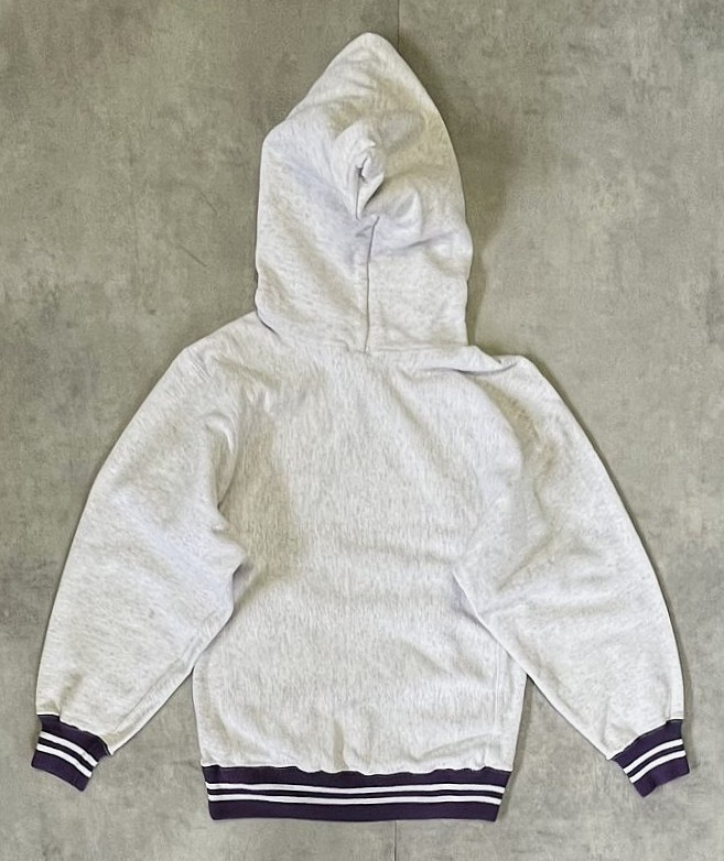 画像4: 90'S CHAMPION 刺繍タグ リバースウィーブ リブライン入り パーカー アッシュグレー USA製 (VINTAGE)