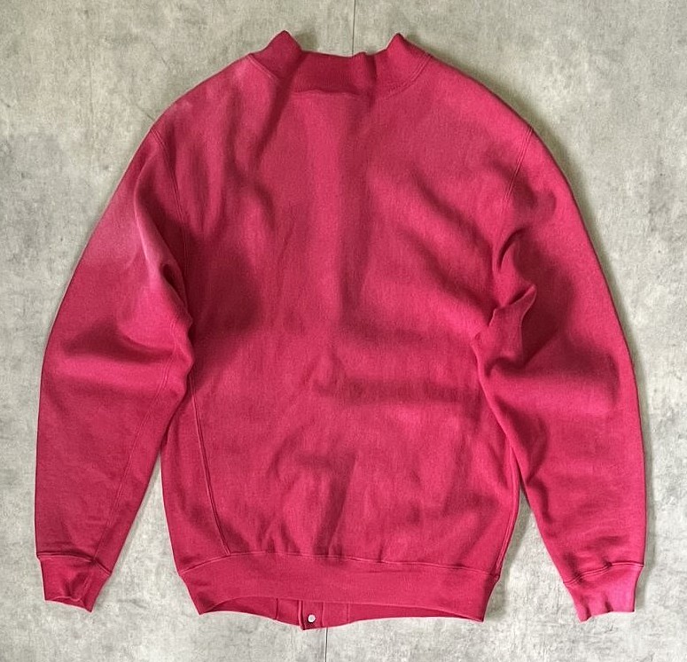 画像3: 90'S CHAMPION 刺繍タグ リバースウィーブ スナップボタン カーディガン フェードレッド USA製 (VINTAGE)