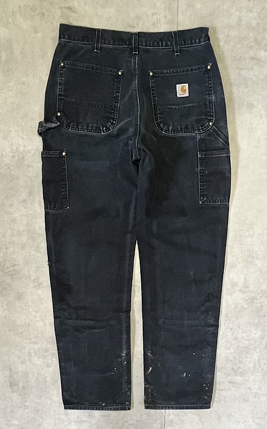 画像3: CARHARTT ダブルニー ダック ペインターパンツ フェードブラック USA製 (VINTAGE)