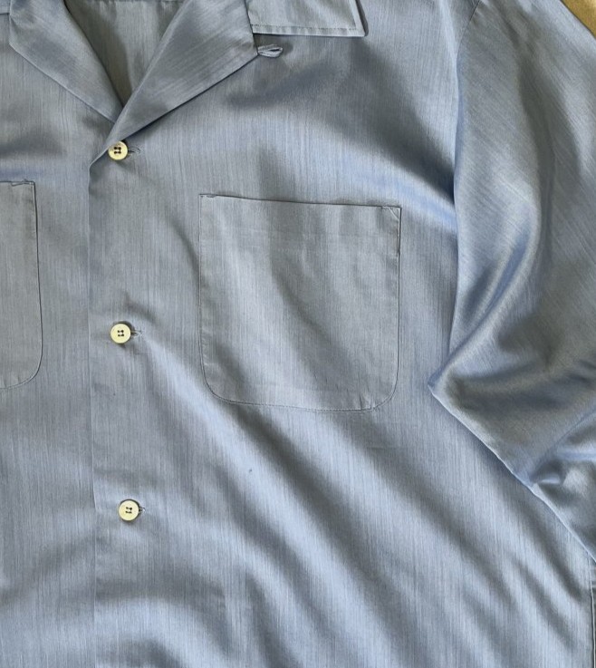 画像: 60'S TOWNCRAFT "PENN-PREST" オープンカラーシャツ ブルー (VINTAGE)