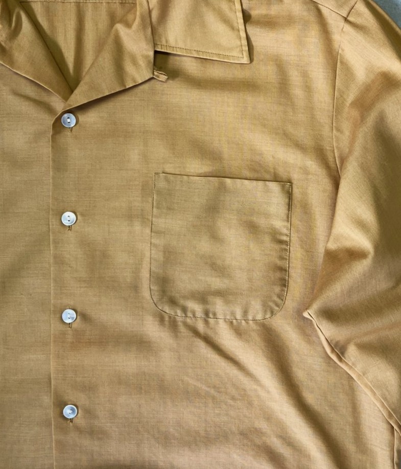 画像: 70'S McGREGOR "SCOTSET" オープンカラーシャツ オレンジ (VINTAGE)