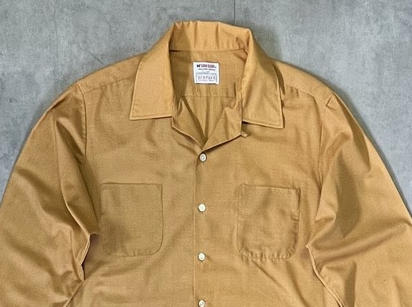画像: 70'S McGREGOR "SCOTSET" オープンカラーシャツ オレンジ (VINTAGE)