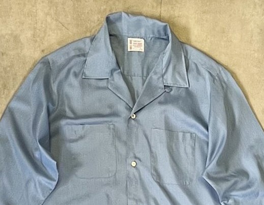 画像: 60'S TOWNCRAFT "PENN-PREST" オープンカラーシャツ ブルー (VINTAGE)