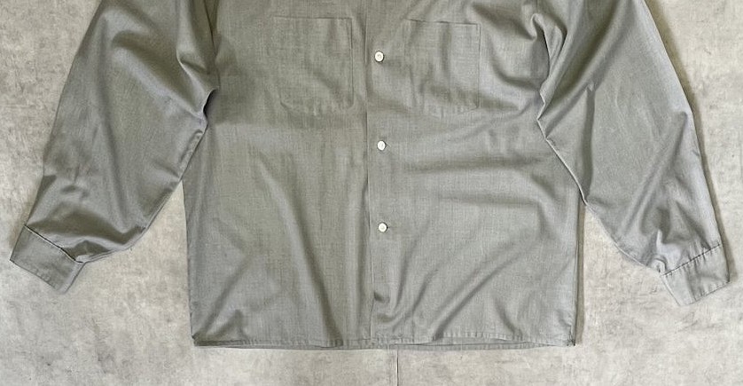 画像: 60'S VAN HEUSEN "VANOPRESS" オープンカラーシャツ カーキ (VINTAGE)