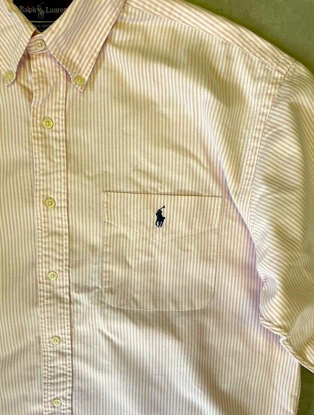 画像: 90'S RALPH LAUREN "BIG SHIRT" オックスフォード BDシャツ ストライプ (VINTAGE)