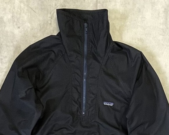画像: 80'S PATAGONIA 三角タグ ハーフジップ ナイロン アノラックジャケット ブラック USA製 (VINTAGE)