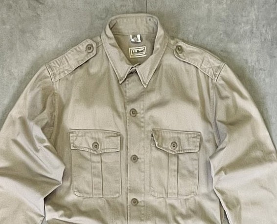画像: 90'S LL Bean サファリジャケット ベージュ USA製 (VINTAGE)