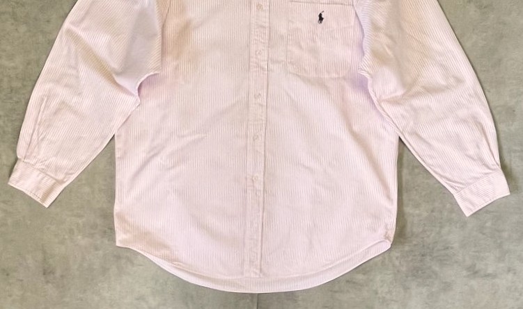 画像: 90'S RALPH LAUREN "BIG SHIRT" オックスフォード BDシャツ ストライプ (VINTAGE)