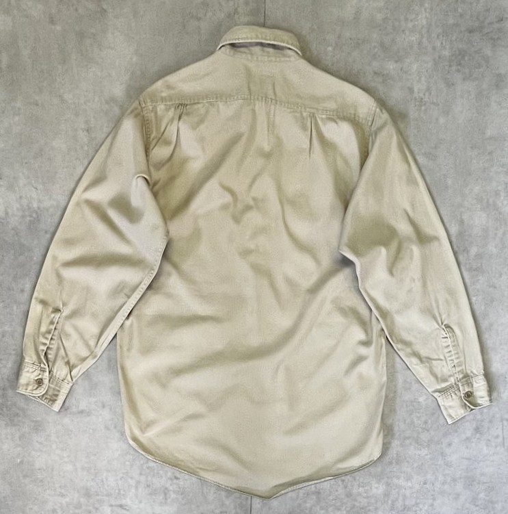 画像4: 60'S LEE "CHETOPA" マチ付き 長袖 ワークシャツ ベージュ USA製 (VINTAGE)
