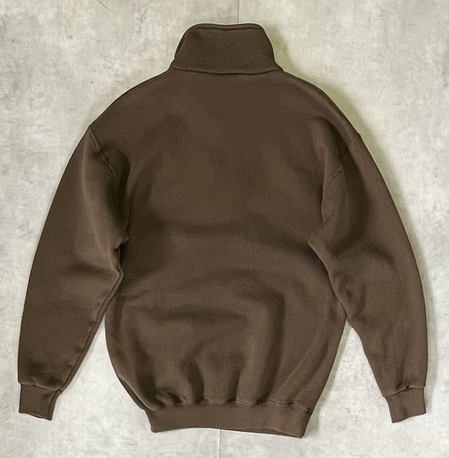 画像4: 90'S TULTEX ハーフジップ スウェットシャツ トープ/ベージュ (VINTAGE)