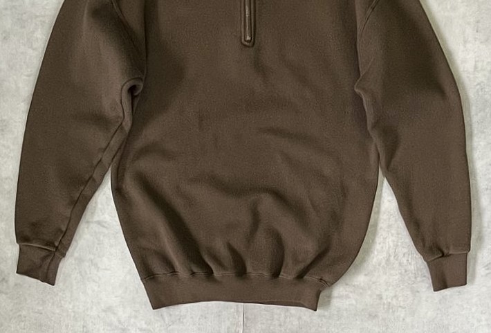 画像: 90'S TULTEX ハーフジップ スウェットシャツ トープ/ベージュ (VINTAGE)